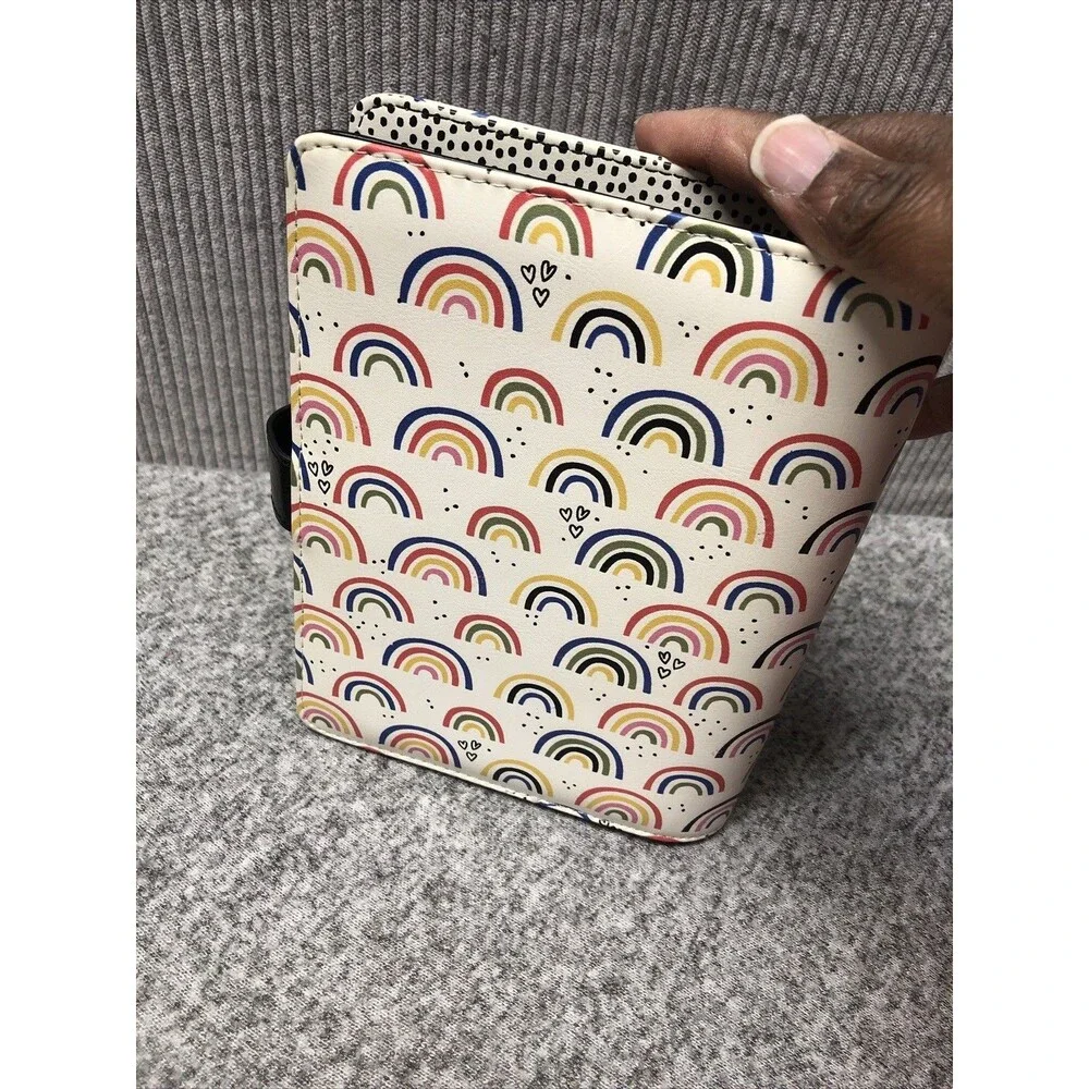 Lot Of 2 The Paper Studio Planner Covers 3 Ring Binder Pink Rainbow
